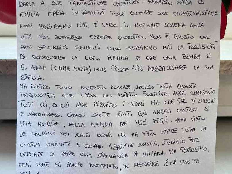 Donna morta dopo il parto di due gemelli. Il Papa telefona al marito
