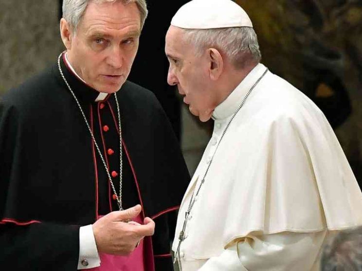 Papa Francesco incontra monsignor Georg Gänswein