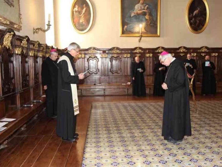 Dom Luca Fallica entra a Montecassino: senso di responsabilità e grande gioia