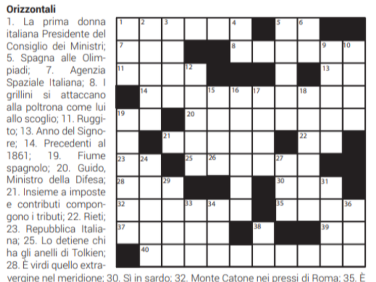 E sotto l'ombrellone arriva il "cruciverba patriottico" di Fdi