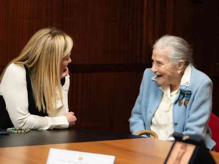 Gli auguri di Meloni per i 100 anni di Paola Del Din
