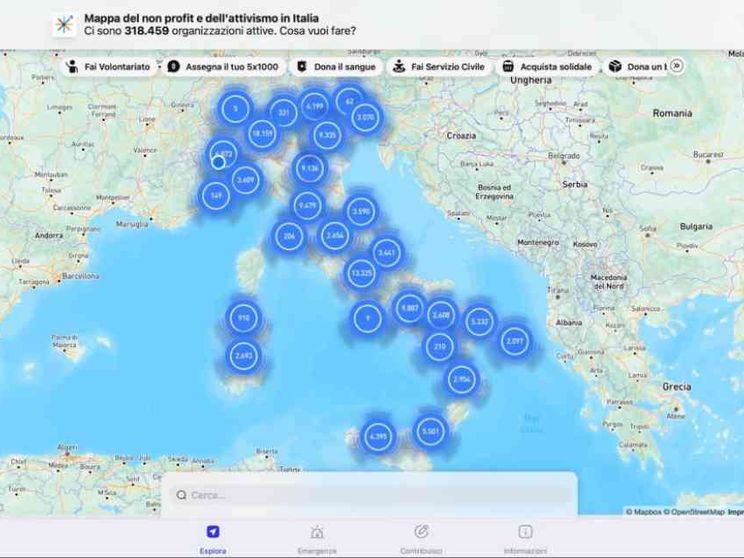 Vuoi far del bene? Un'app ti dice dove, vicino a te