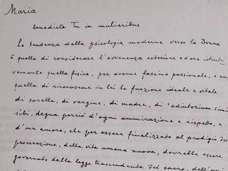 Un inedito di Paolo VI sulle donne e Maria: il testo autografo