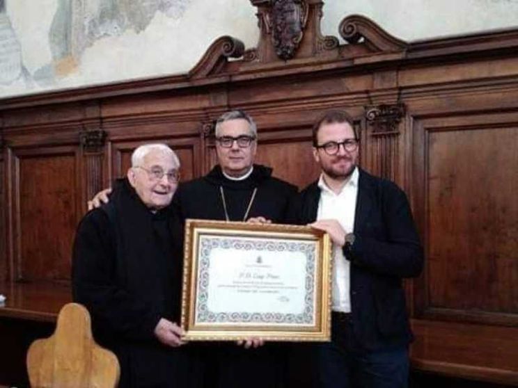 Dom Luigi Priori sacerdote da 80 anni, festa in monastero