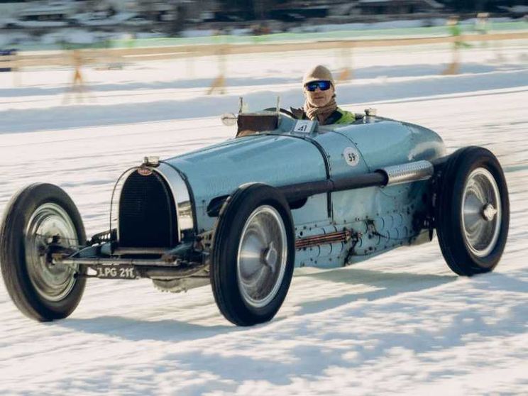 La Bugatti Type 59 regina del lago ghiacciato