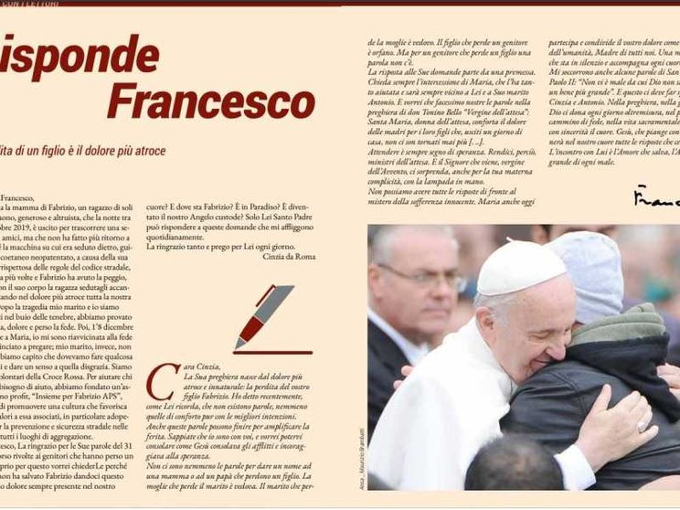 Il Papa risponde al dolore di una madre: Gesù piange con noi