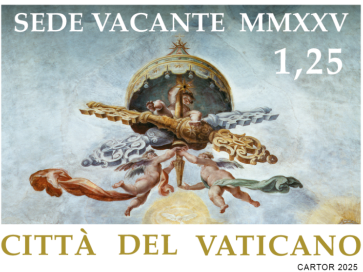 La Sede Vacante ha anche i suoi 4 francobolli. Ecco come sono fatti