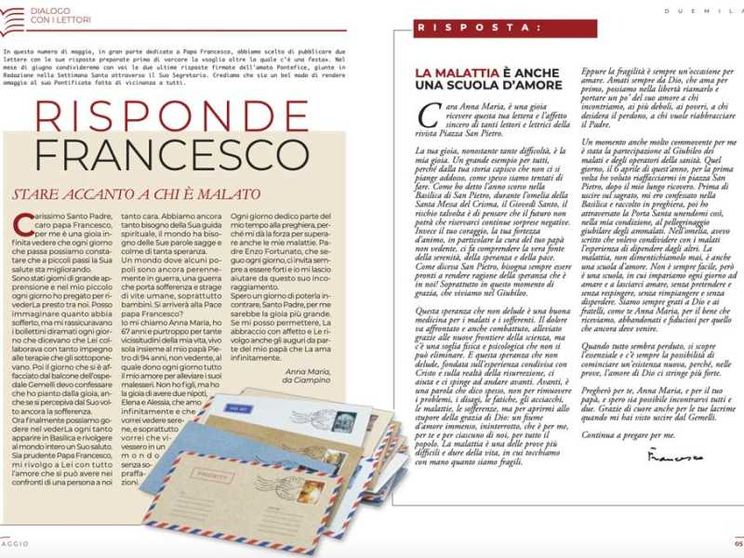 La malattia, l'economia tiranna, la famiglia: gli ultimi scritti di Francesco
