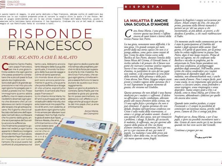 La malattia, l'economia tiranna, la famiglia: gli ultimi scritti di Francesco