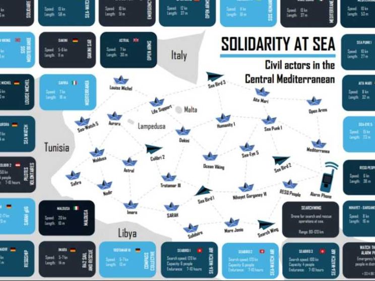 Ecco la mappa delle navi Ong che salvano nel Mediterraneo