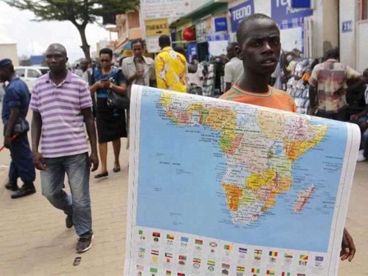 La ribellione dell'Africa, che è stata “ristretta” sulle mappe
