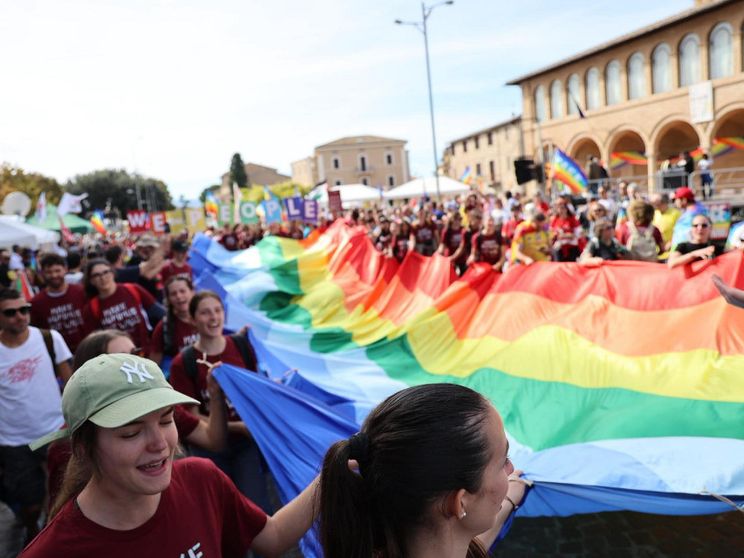 Un momento della Marcia per la Pace da Perugia ad Assisi