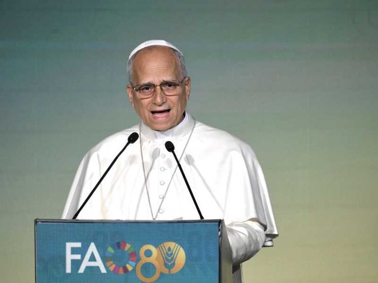 Papa Leone XIV nel suo discorso alla Fao