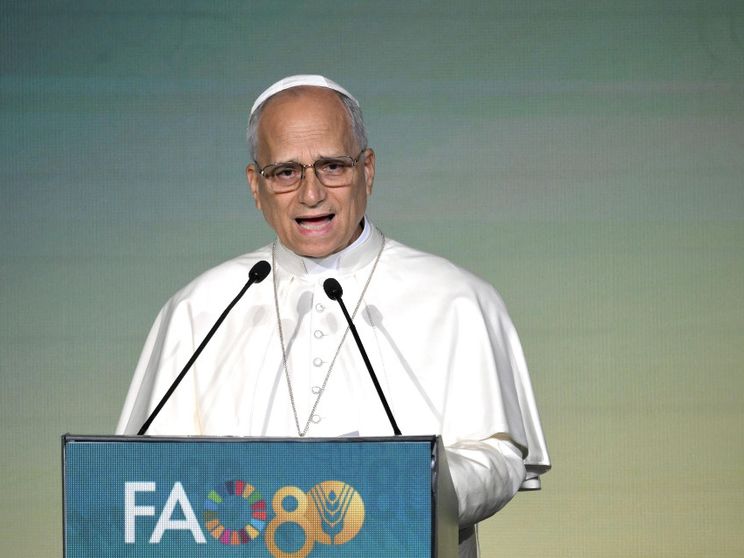 Papa Leone XIV nel suo discorso alla Fao