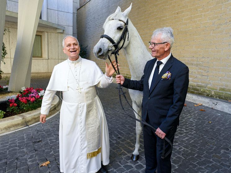 La storia di Proton, il cavallo bianco che è stato regalato a Leone XIV