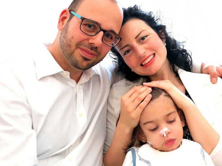 Guido, Caterina e la loro piccola Sofia, che oggi non c'è più
