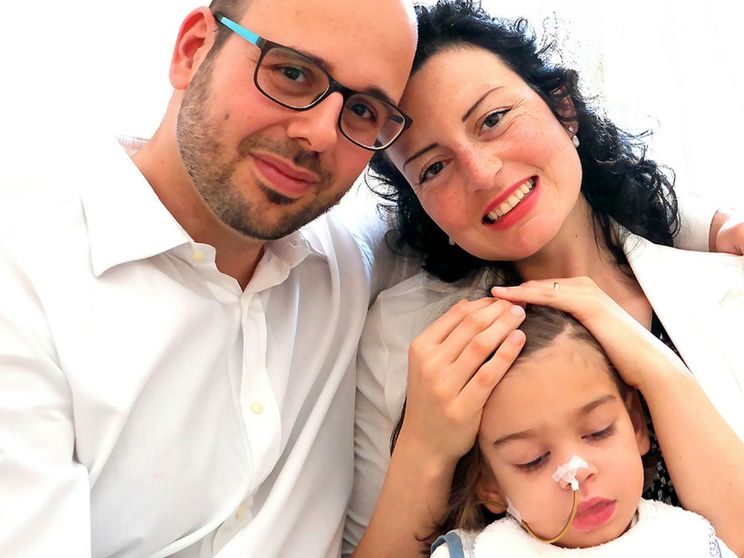 Guido, Caterina e la loro piccola Sofia, che oggi non c'è più