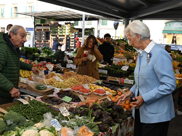 Che cosa ci faceva la presidente della Bce al mercato a Firenze