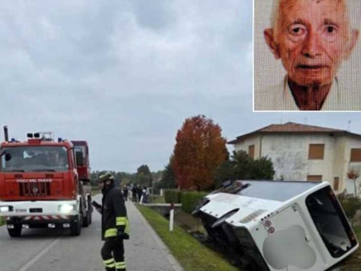 Scontro bus studenti e auto, un morto e 12 feriti