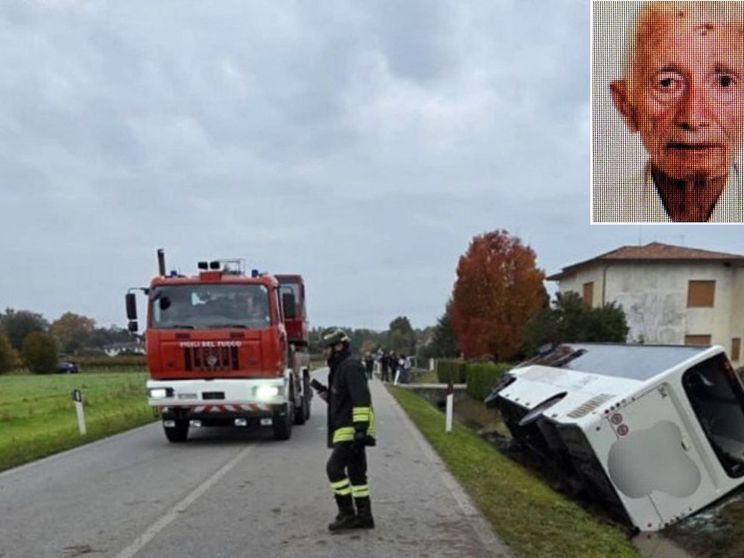 Scontro bus studenti e auto, un morto e 12 feriti