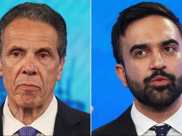 Andrew Cuomo (a sinistra) e Zohran Mamdani (a destra)