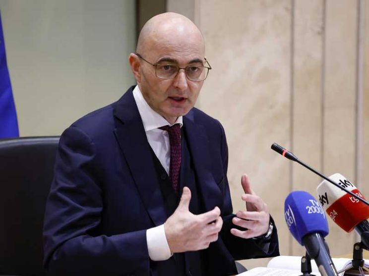 Il vicepresidente del Csm Pinelli. Foto Ansa/Fabio Frustaci