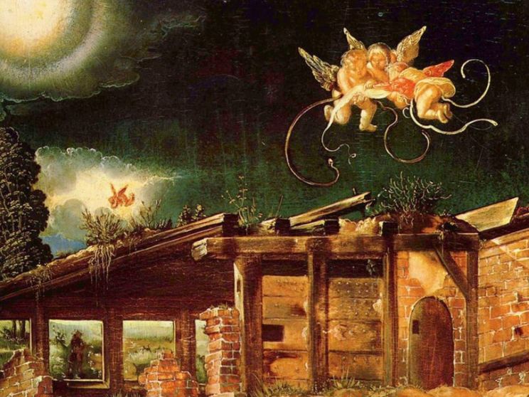 Luna e stelle “dentro” la Natività: anche il creato adora