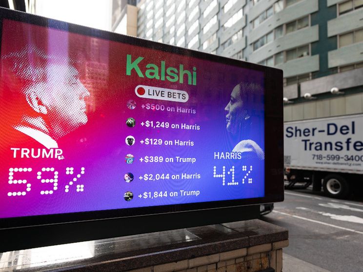 Kalshi è una piattaforma di mercato predittivo che accetta scommesse su un’ampia varietà di risultati di eventi futuri, dallo sport alle elezioni politiche / FOTOGRAMMA