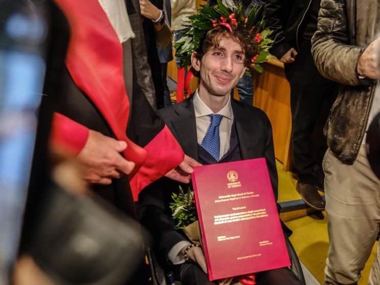 Mauro Glorioso il giorno della sua laurea