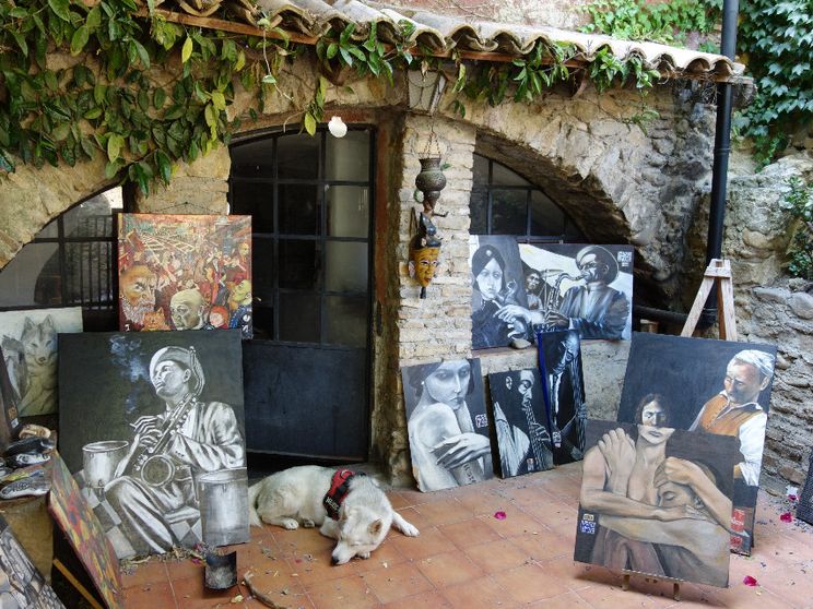 Un atelier d'artista a Bussana Vecchia