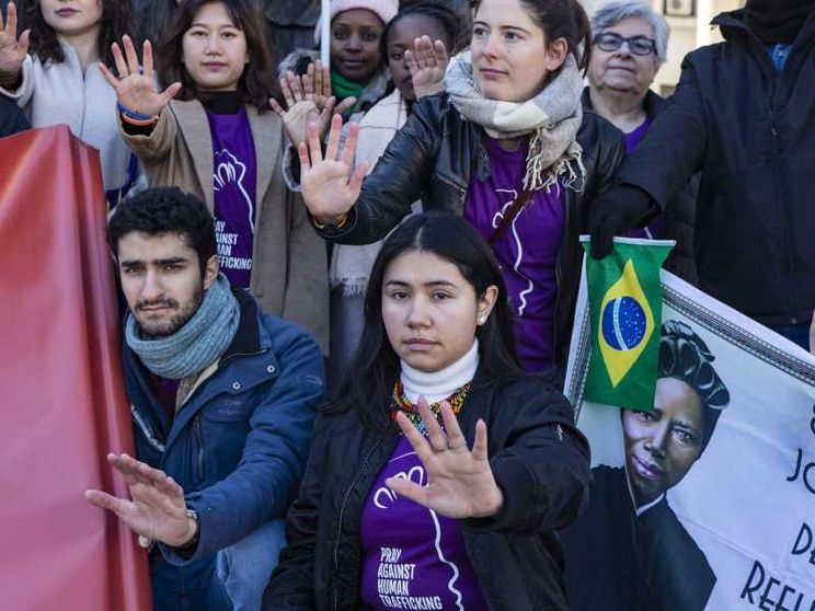 Un momento del flashmob organizzato dalla rete di Talitha Kum l'anno scorso