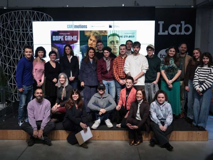 Un momento della conferenza di presentazione dei cortometraggi. Foto ufficio stampa Fondazione Msd