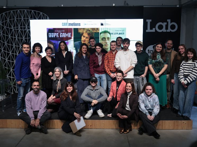 Un momento della conferenza di presentazione dei cortometraggi. Foto ufficio stampa Fondazione Msd