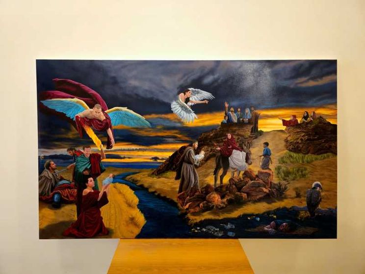 Alessandro Fantera, La famiglia esule, olio su tela