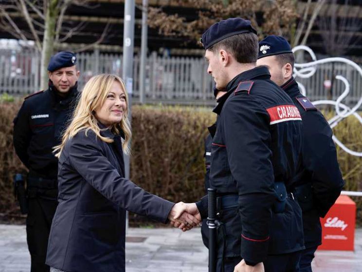 Meloni recentemente in visita alla stazione di Rogoredo