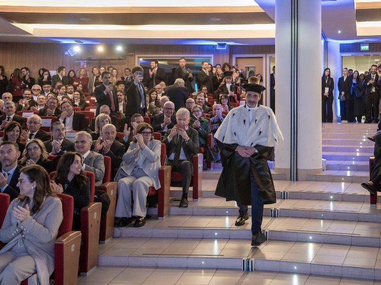 Il rettore del Campus Bio-Medico di Roma, Rocco Papalia, all'inaugurazione dell'anno accademico