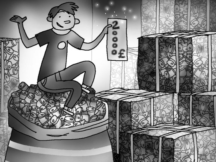 Generosità in lattina