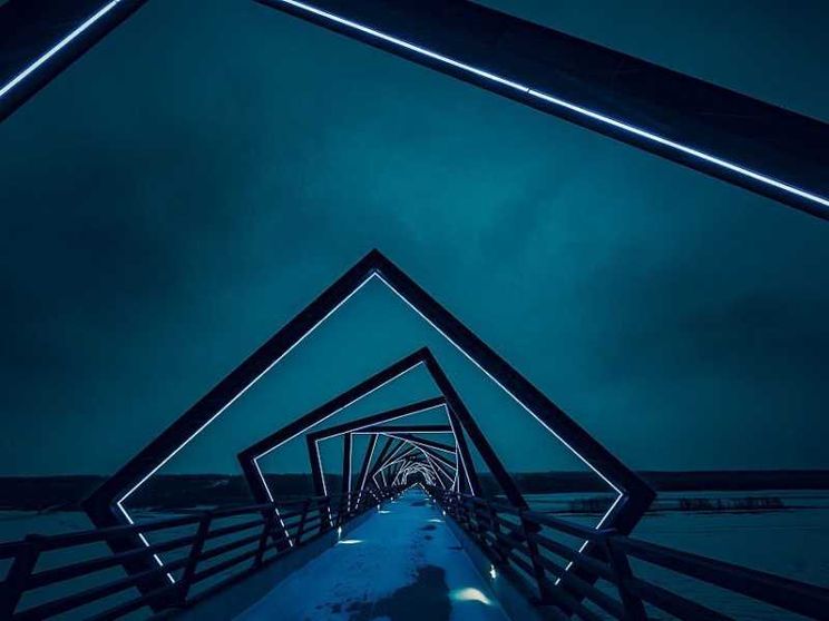 Lo High Trestle Trail Bridge a Madrid, nello Iowa (Stati Uniti) / WikiCommons