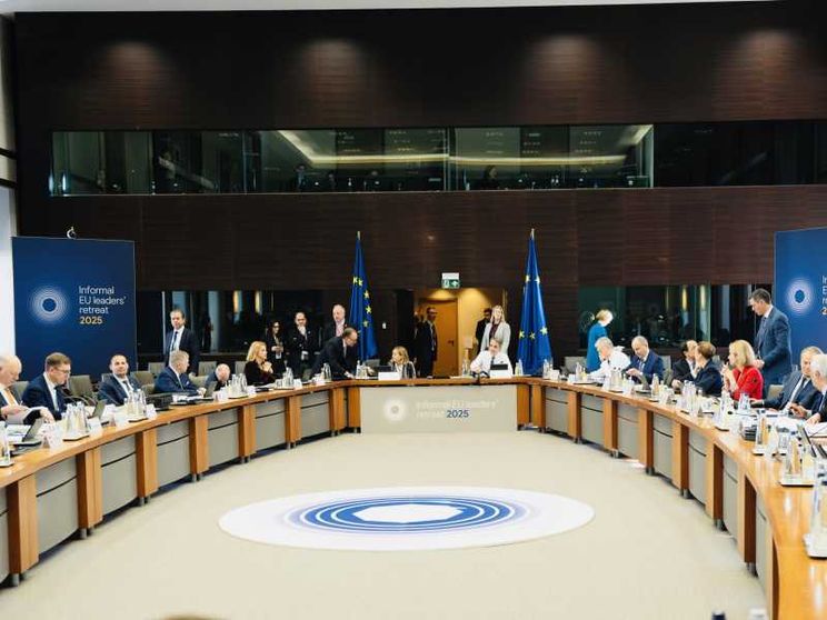 Un incontro dei leader dell'Unione europea presso il Palais d'Egmont a Bruxelles