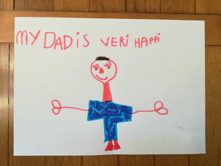 Un disegno del papà