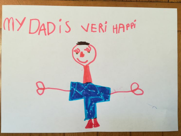 Un disegno del papà