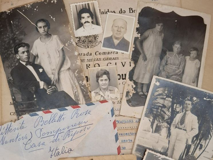 Le foto e le lettere della famiglia Belletti da cui discende la genealogista Priscila Silva dos Santos, che ha compiuto un viaggio lungo 10 anni per ricostruire la storia dei suoi antenati