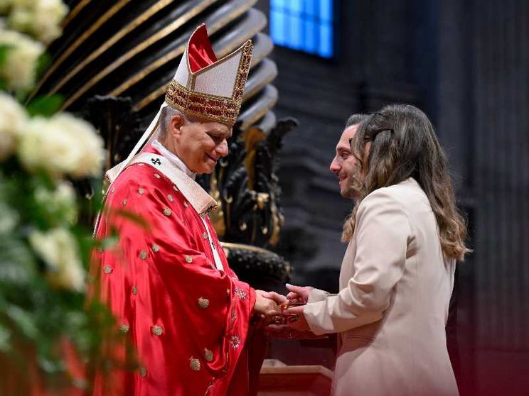 Un momento della Messa di Pentecoste in San Pietro con Leone XIV / VATICAN MEDIA