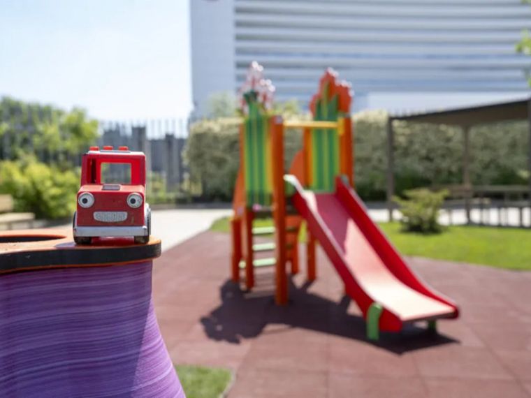 Un dettaglio del parco Abbracci in Libertà. Foto Fondazione Sant Versace