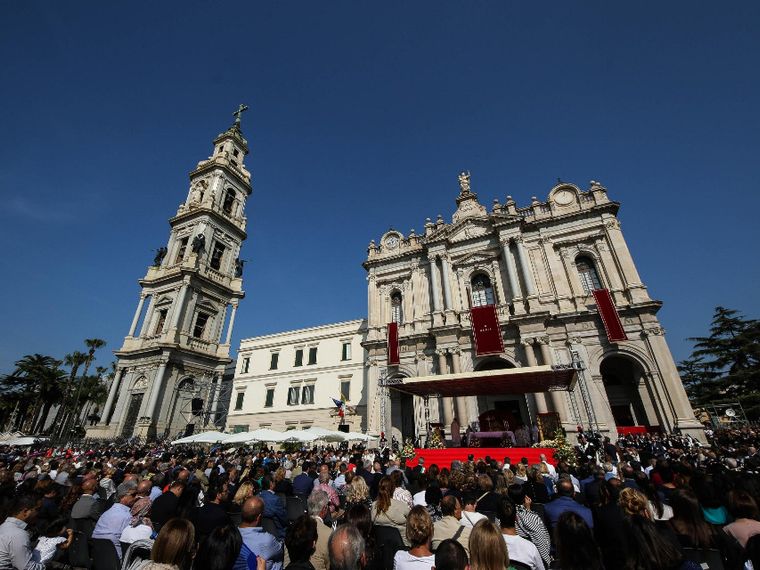 Il santuario della Madonna del Rosario a Pompei che Leone XIV visiterà venerdì / Ansa