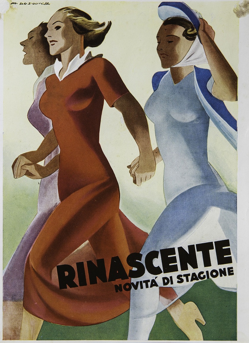 Il manifesto “Rinascente – Novità di stagione”, di Marcello Dudovich (1940) (coll. priv. Rossella Villani)