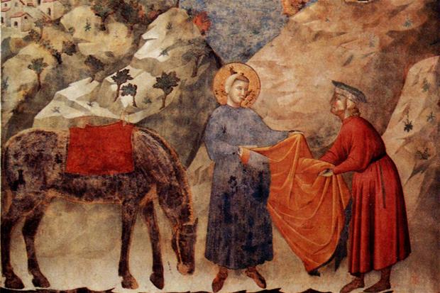 San Francesco regala il mantello a un povero (Giotto)