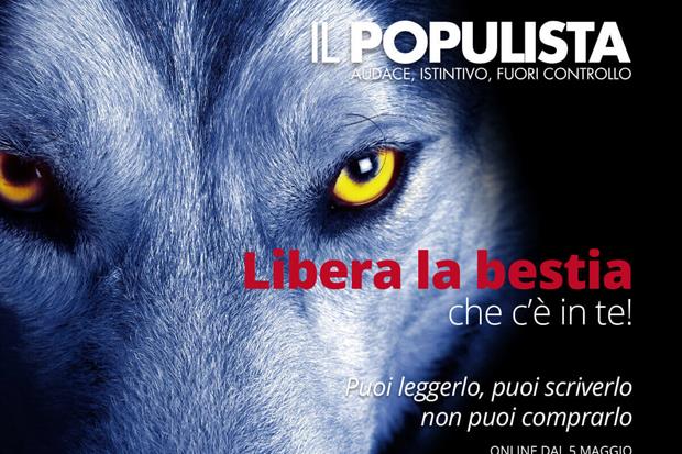 La copertina della pagina Facebook del 'Populista'