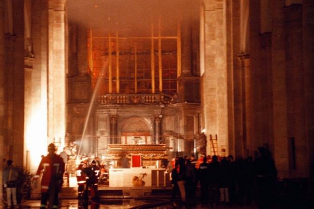 L'incendio del 1997 nella Cattedrale di Torino