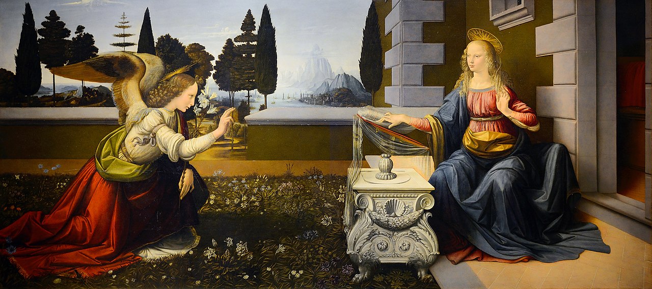 Leonardo da Vinci, 'Annunciazione' (Firenze, Uffizi)
